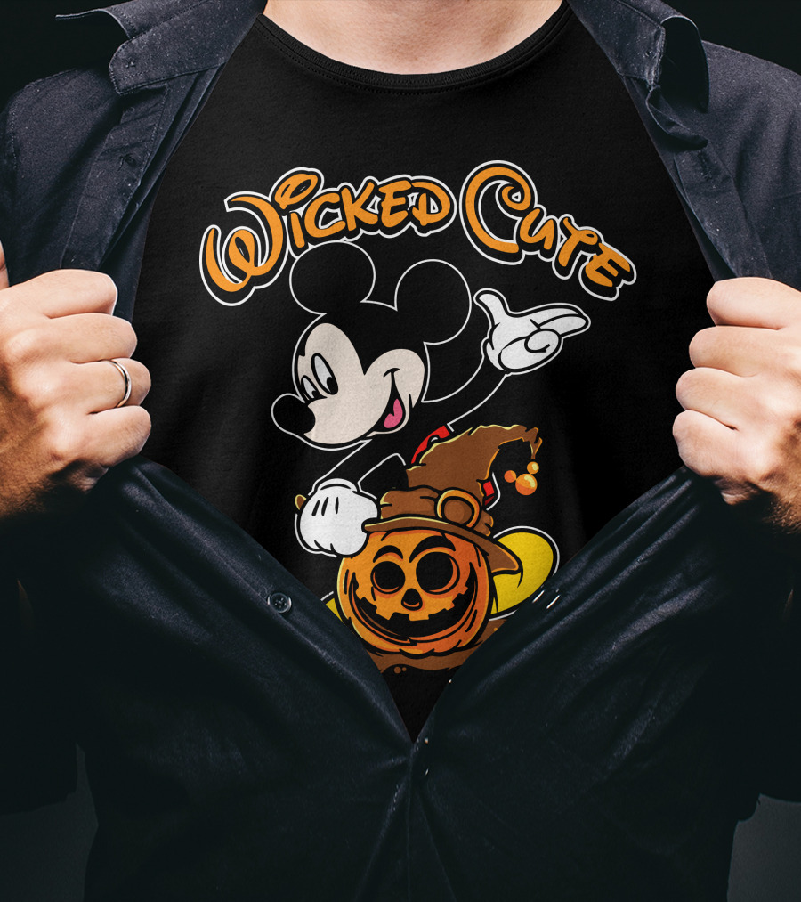 Wicked Cute Halloween 91 Pumpkin Mickey T-Shirt