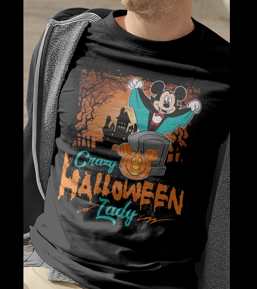 Crazy Halloween Lady T-Shirt