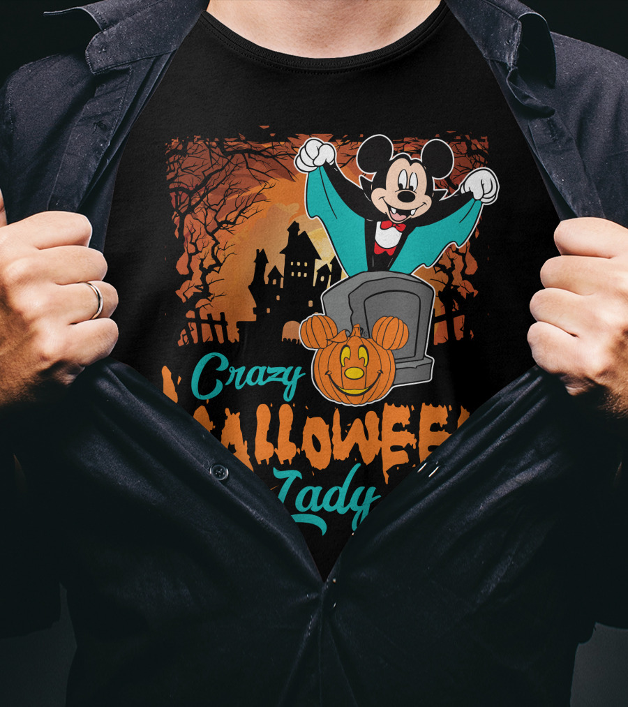 Crazy Halloween Lady T-Shirt
