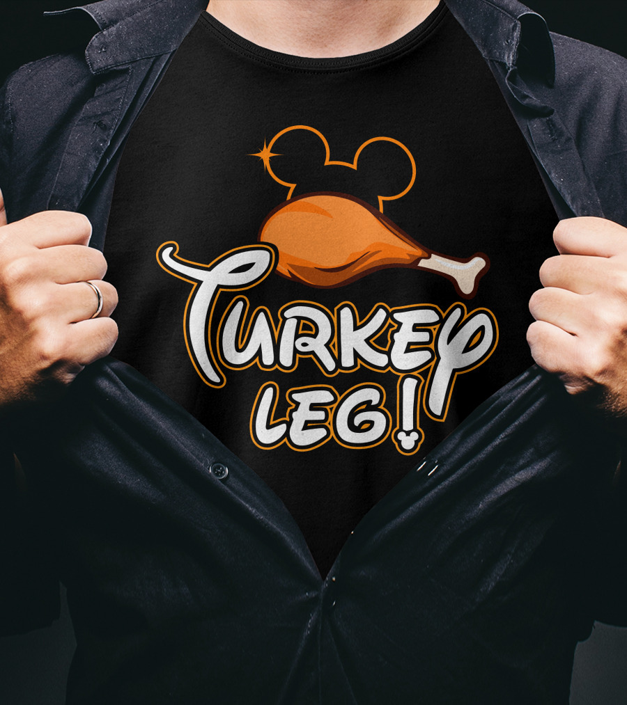 Turkey Leg Thanksgiving 29 Mickey Mouse Ears T-Shirt