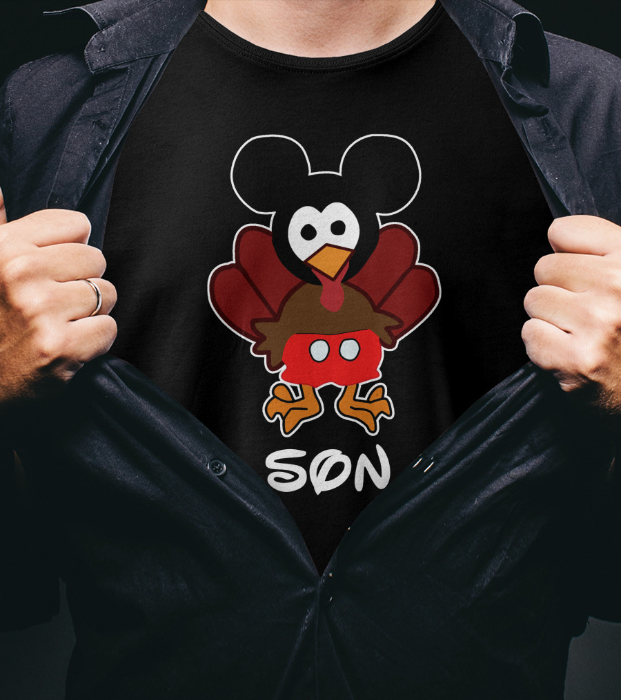 Thanksgiving 33 Son Mouse Turkey T-Shirt