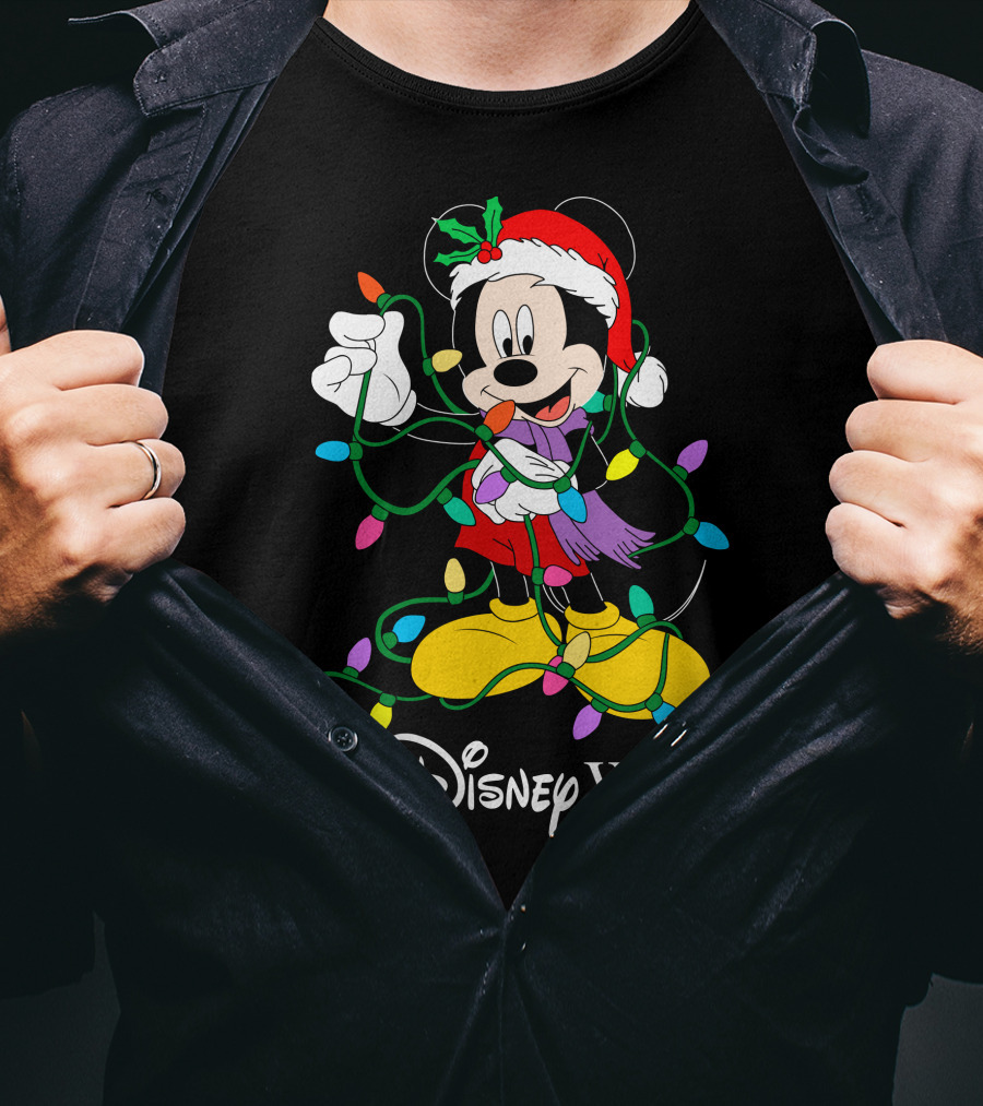 Walt Disney World Mickey Mouse Christmas Lights T-Shirt