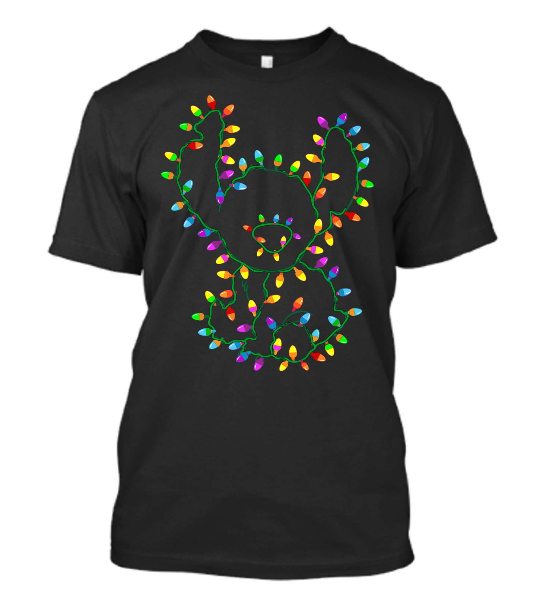 Merry Christmas Festive Lights Ornament T-Shirt