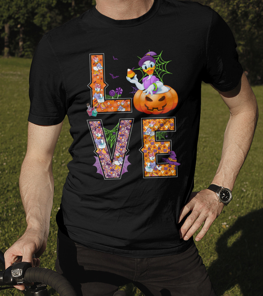 Love Daisy Duck Halloween Pumpkin Candy Corn Disney T-Shirt