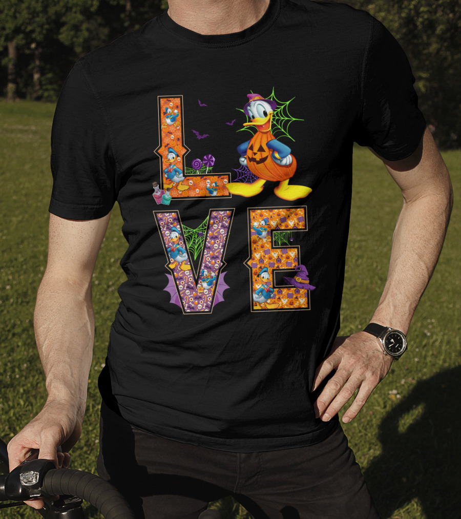 Donald Love Halloween Pumpkin Theme T-Shirt