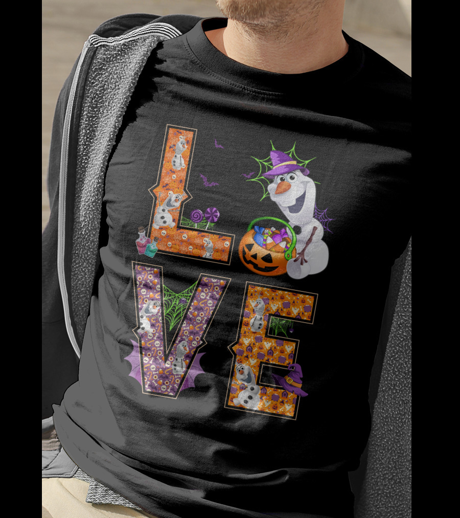 Love Olaf Halloween Magic Pumpkin Candy Fun T-Shirt