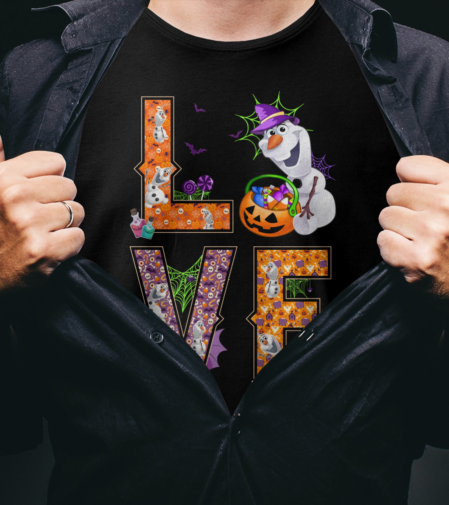 Love Olaf Halloween Magic Pumpkin Candy Fun T-Shirt
