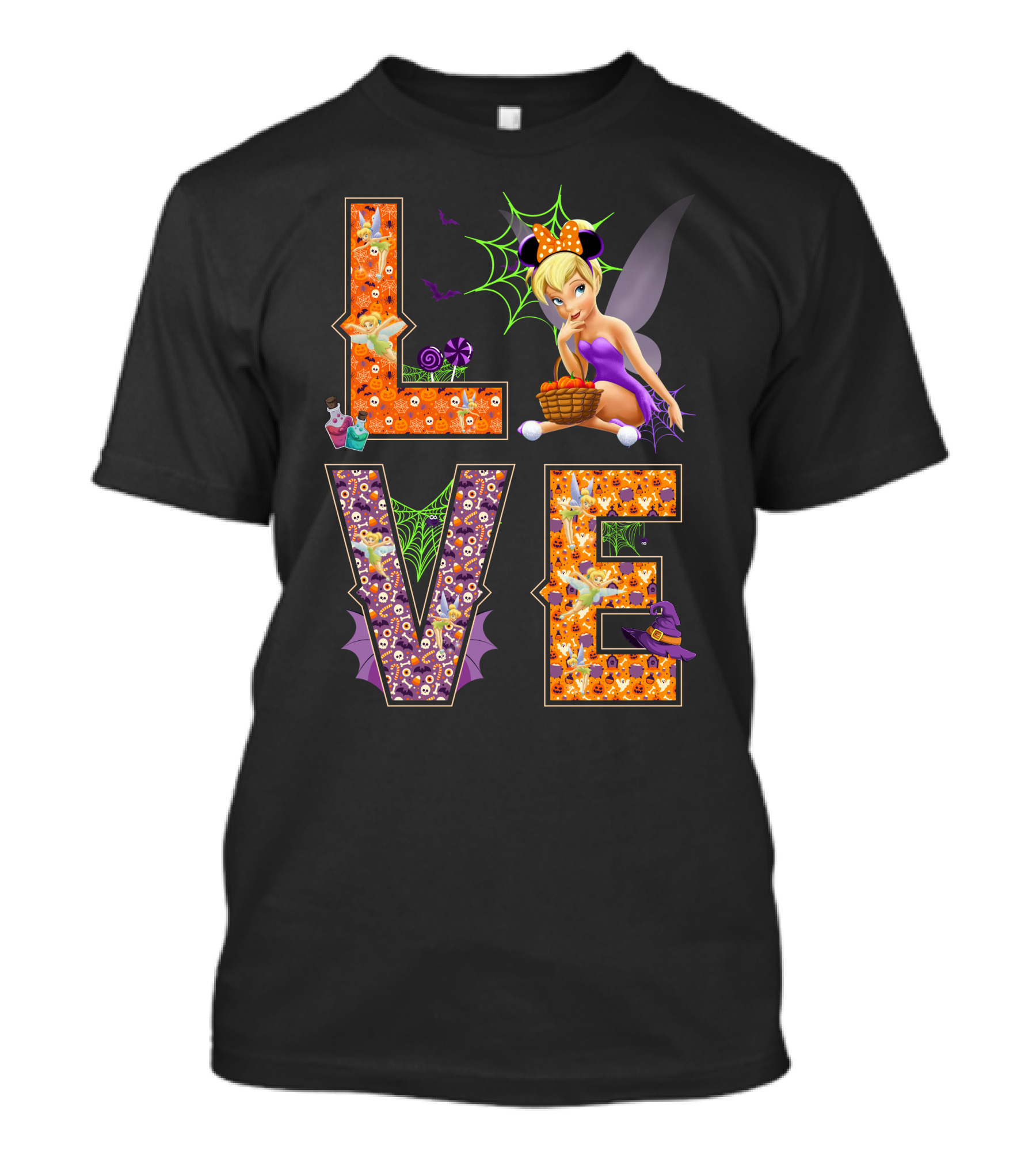 Love Tinkerbell Halloween Theme T-Shirt