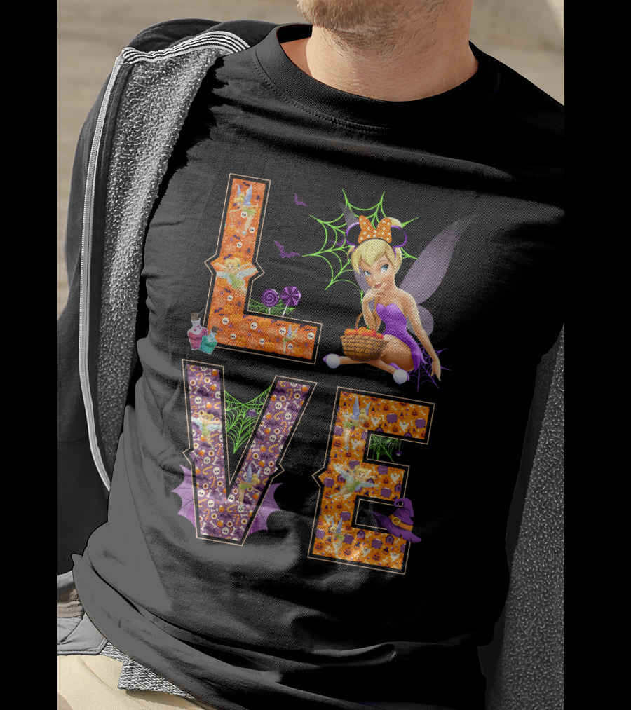 Love Tinkerbell Halloween Theme T-Shirt