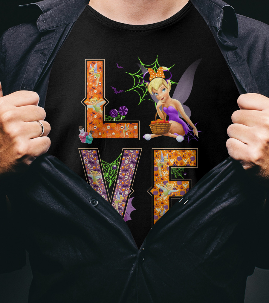 Love Tinkerbell Halloween Theme T-Shirt