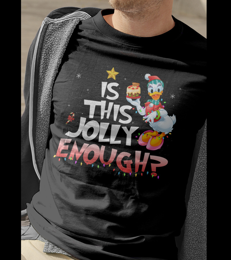 Is This Jolly Enough Daisy Duck Christmas Cake Star T-Shirt