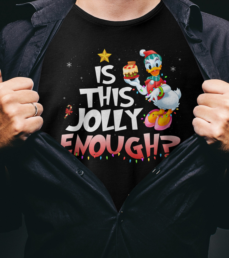 Is This Jolly Enough Daisy Duck Christmas Cake Star T-Shirt