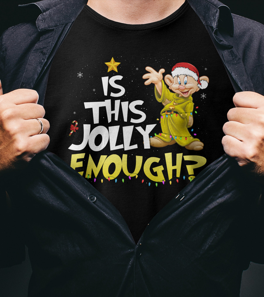 Is This Jolly Enough Dopey Christmas Lights T-Shirt