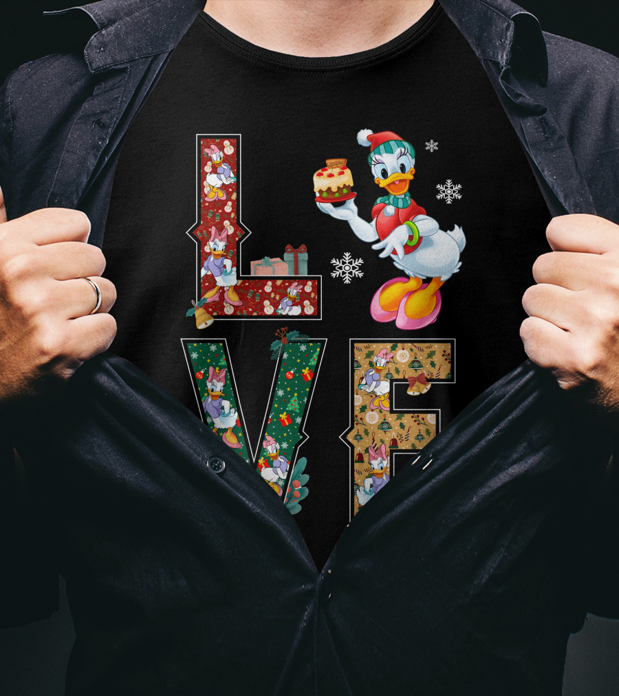 Daisy Duck Christmas Love Holiday Theme T-Shirt