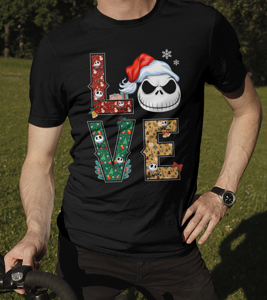 Love Jack Skellington Christmas Theme T-Shirt
