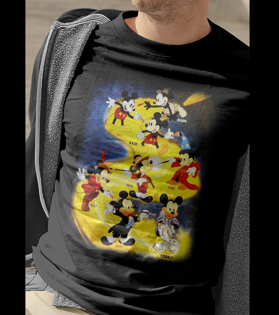 Mickey Through The Years 1928 1931 1936 1940 1941 1947 1955 Today T-Shirt