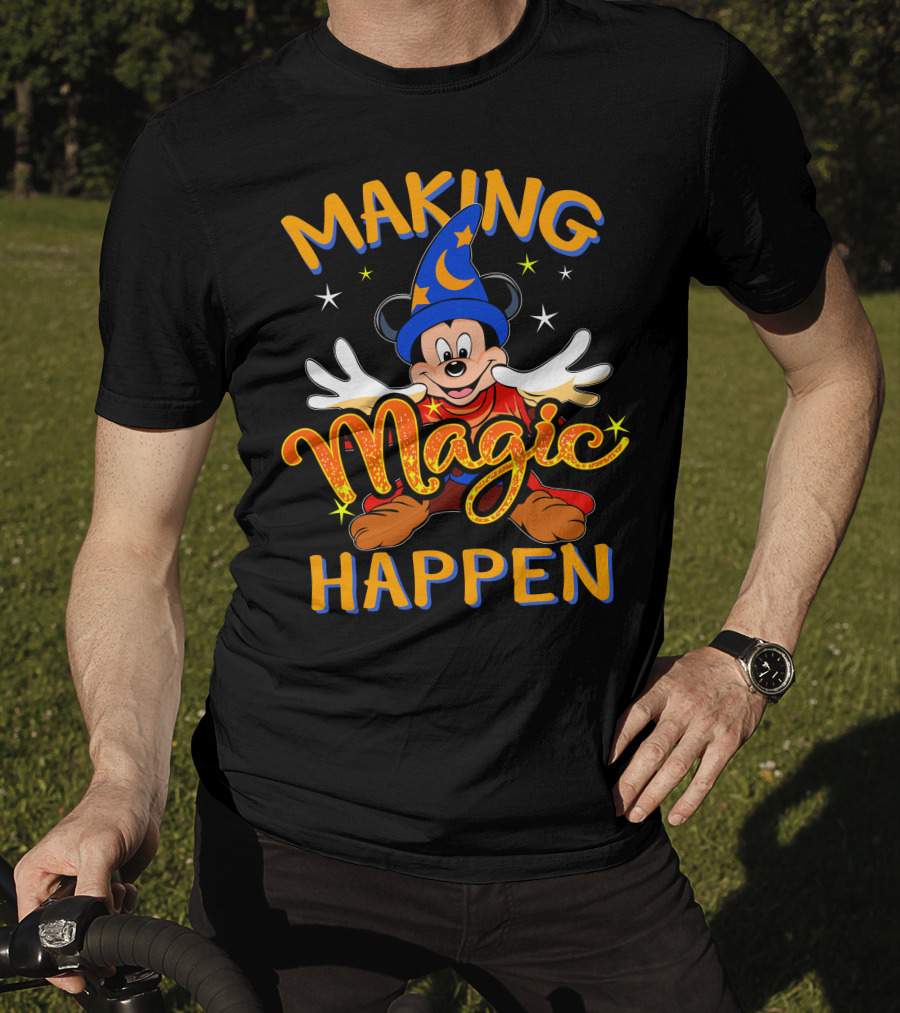 Making Magic Happen Sorcerer Mickey Disney T-Shirt