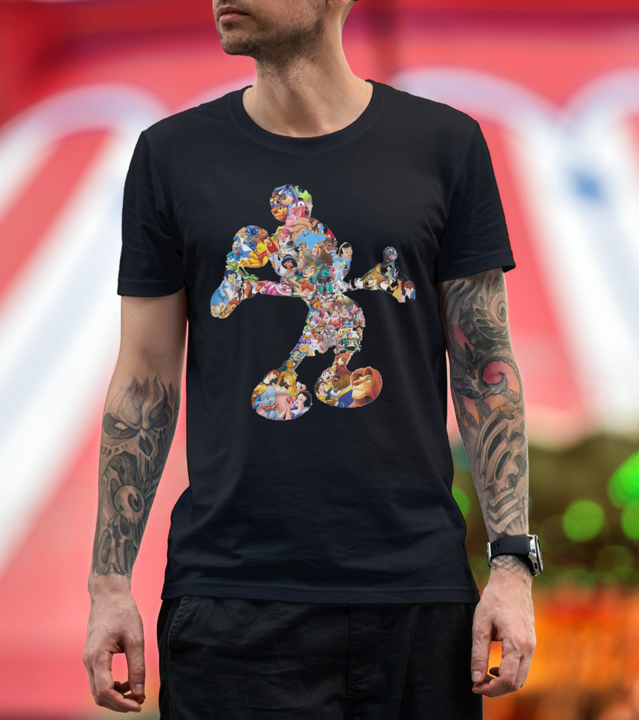 Disney Character Collage Mickey Mouse T-Shirt