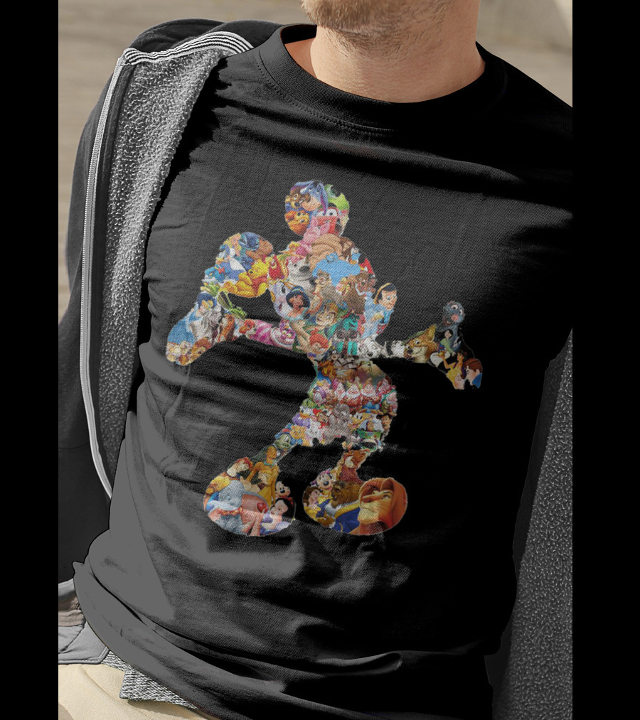 Disney Character Collage Mickey Mouse T-Shirt