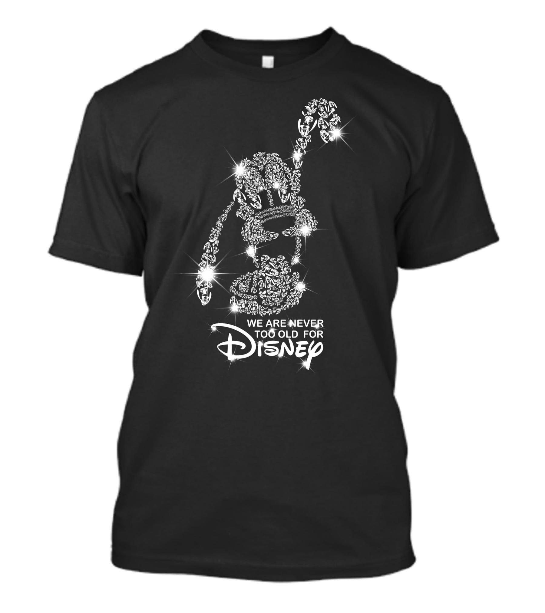 We Are Never Too Old For Disney Pluto Sparkle T-Shirt