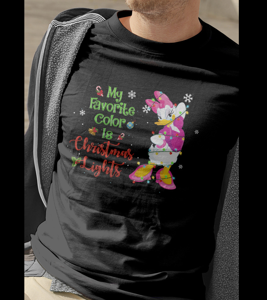 My Favorite Color Is Christmas Lights Daisy T-Shirt