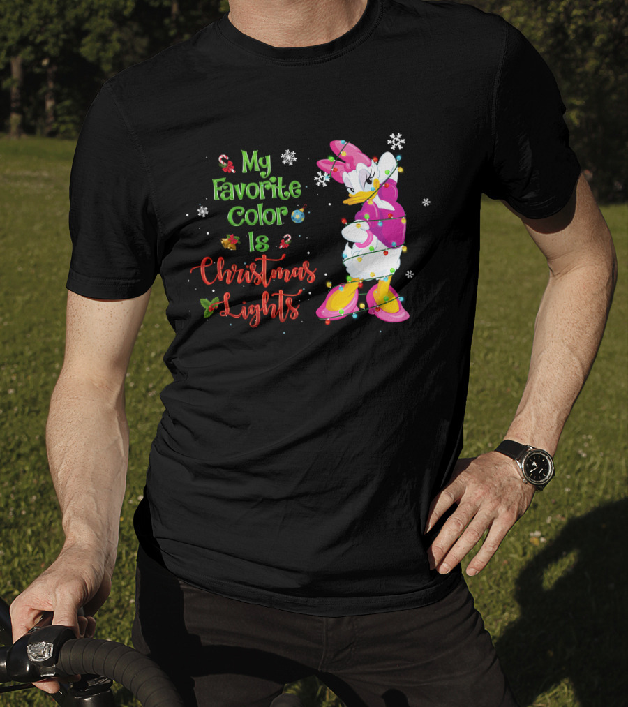 My Favorite Color Is Christmas Lights Daisy T-Shirt