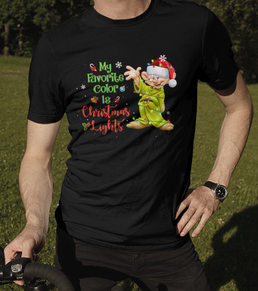 My Favorite Color Is Christmas Lights Dopey T-Shirt