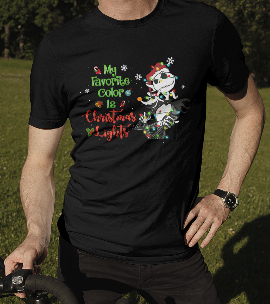 My Favorite Color Is Christmas Lights Jack Skellington T-Shirt