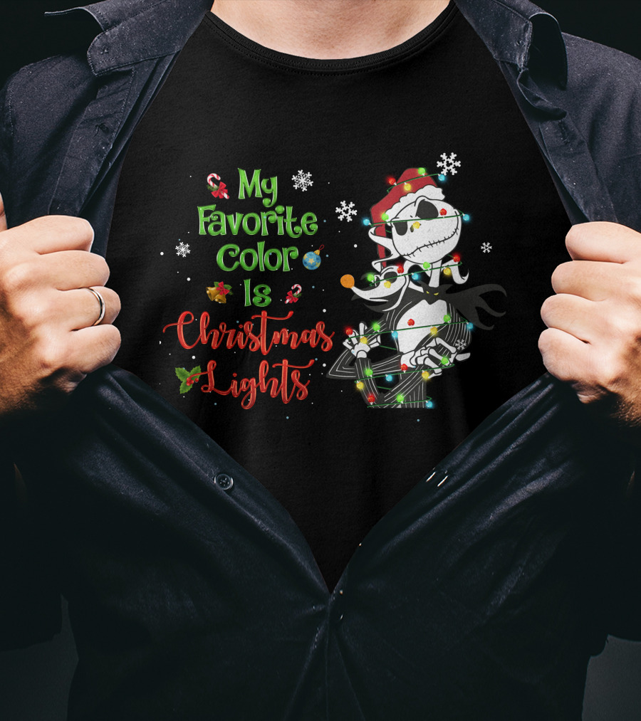 My Favorite Color Is Christmas Lights Jack Skellington T-Shirt