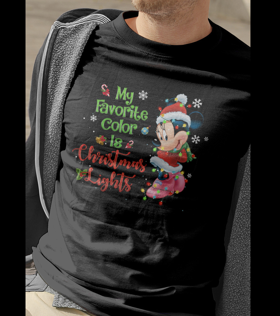 My Favorite Color Is Christmas Lights Minnie T-Shirt