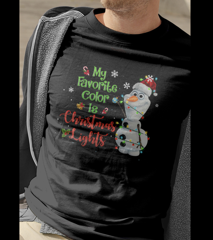 My Favorite Color Is Christmas Lights Olaf T-Shirt