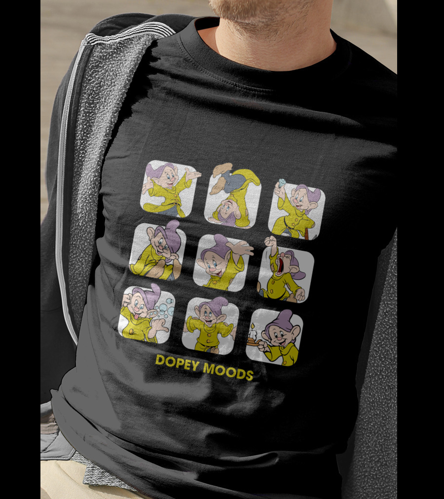 Dopey Moods Nine Expressions Disney Character T-Shirt