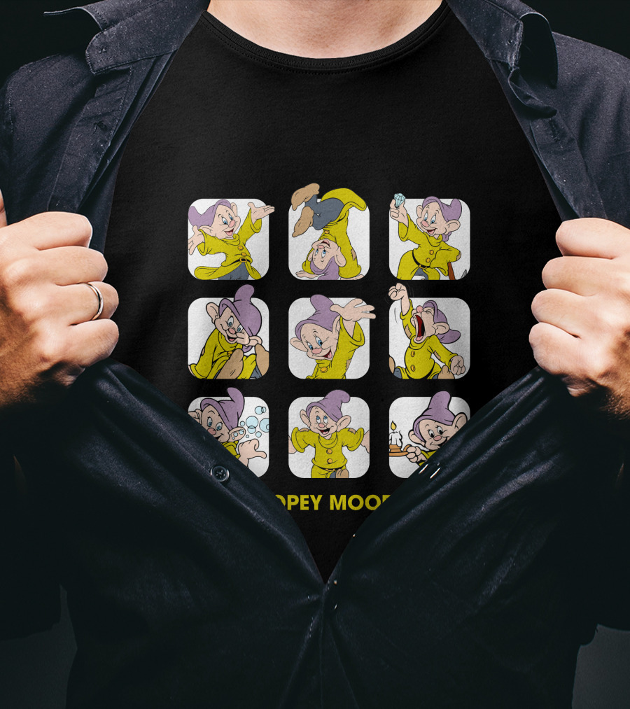 Dopey Moods Nine Expressions Disney Character T-Shirt