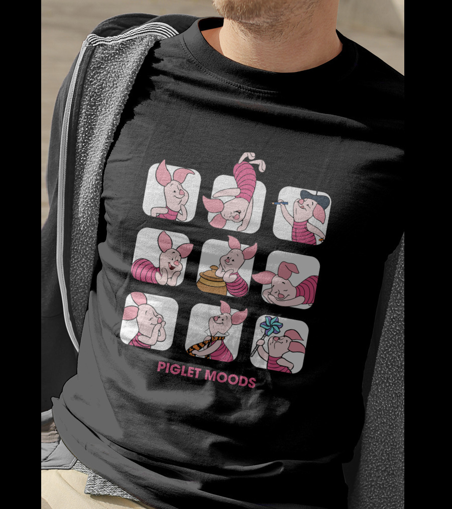 Piglet Moods Playful Expressions T-Shirt