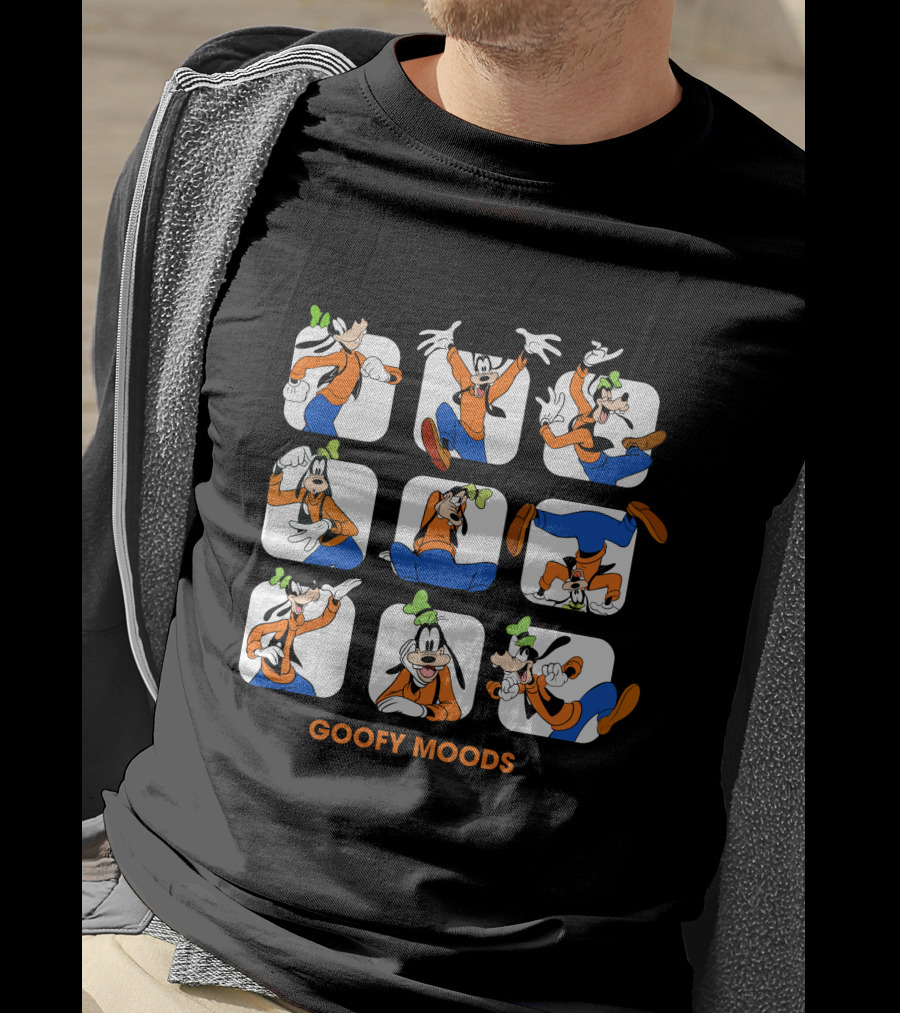 Goofy Moods Disney Character Expressions T-Shirt