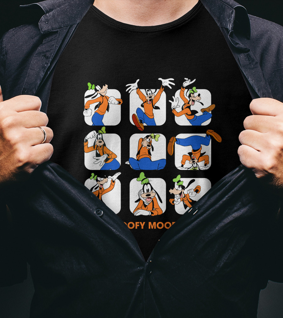 Goofy Moods Disney Character Expressions T-Shirt