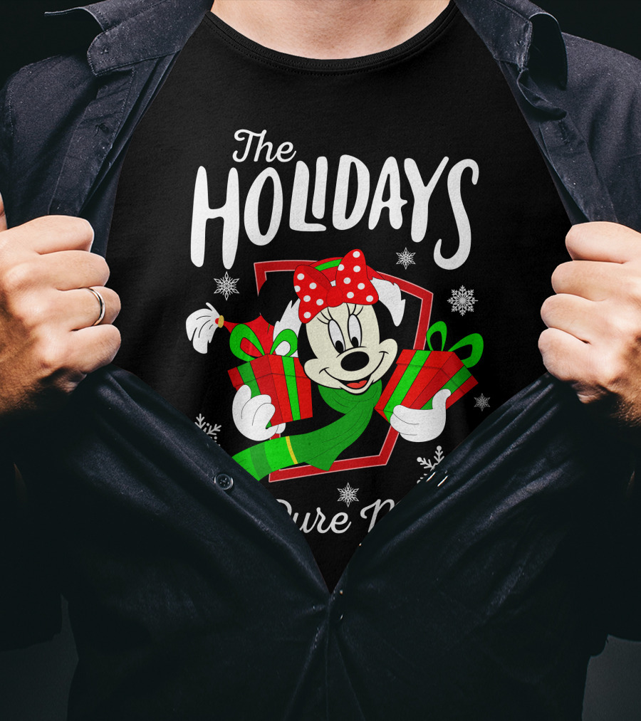 The Holidays Are Pure Magic Minnie Mouse Gift Snowflakes T-Shirt