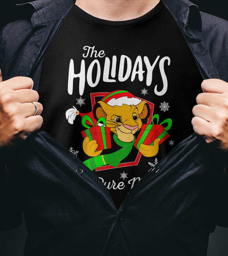The Holidays Are Pure Magic Simba Christmas Snowflakes T-Shirt