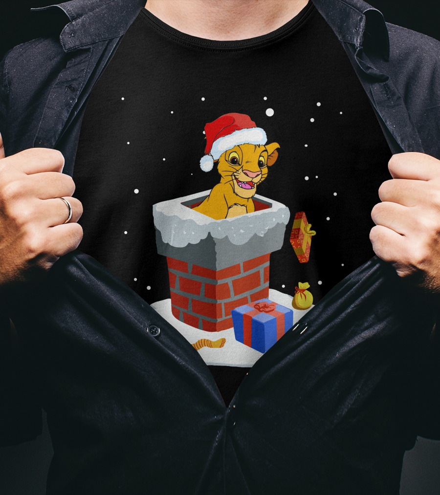 Simba Santa Chimney Christmas Festive Delight T-Shirt