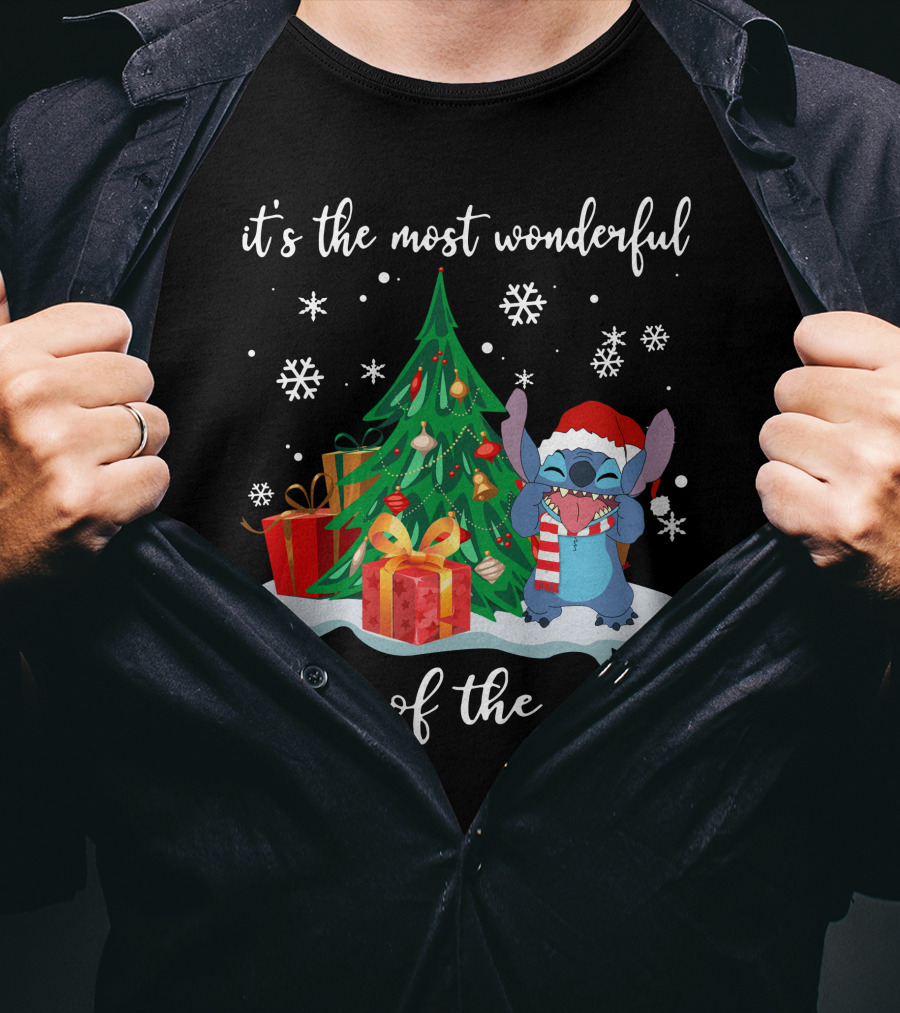 It's The Most Wonderful Time Of The Year Christmas Stitch T-Shirt