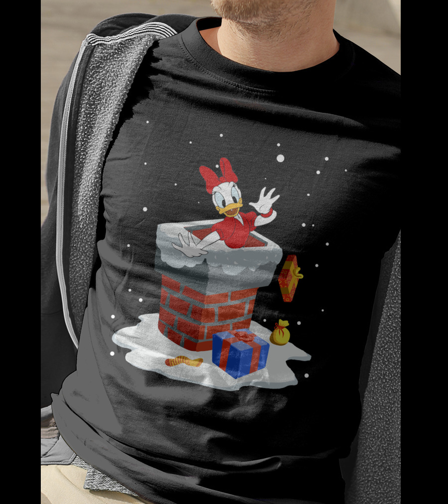 Daisy Duck Christmas Chimney Surprise T-Shirt