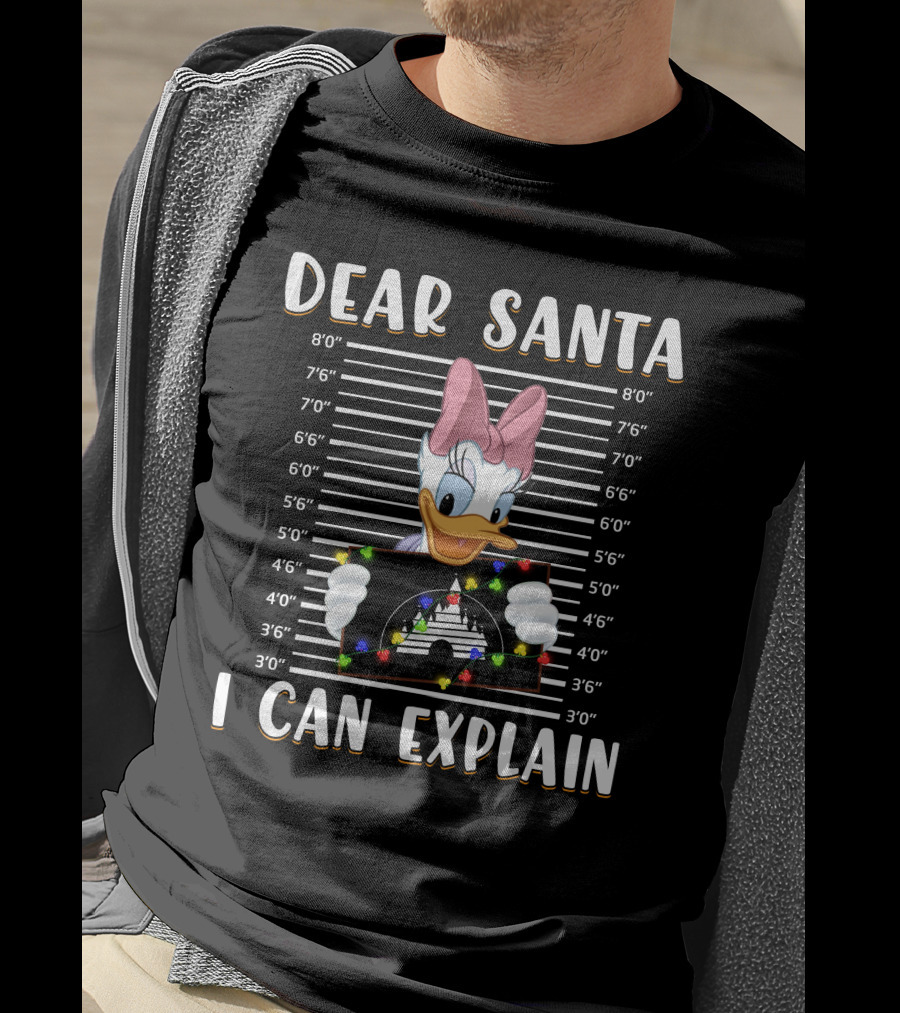 Dear Santa I Can Explain Daisy Christmas Lights Disney T-Shirt