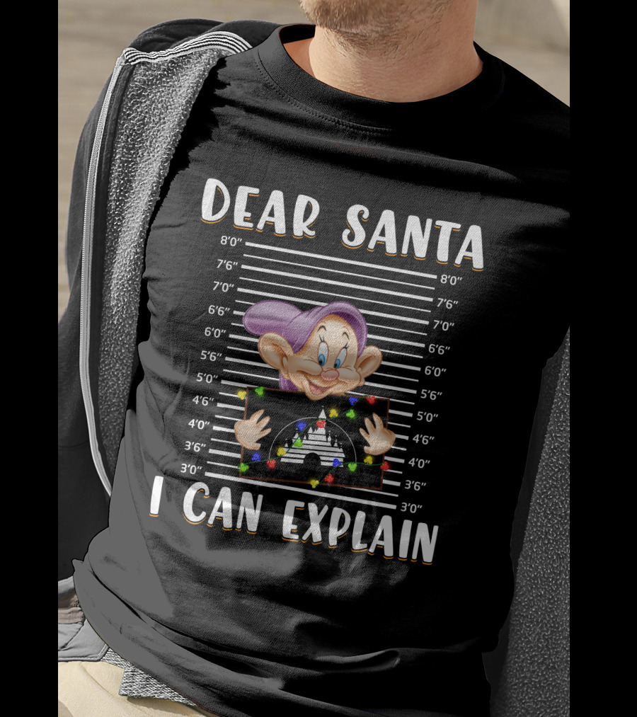 Dopey Dear Santa I Can Explain T-Shirt