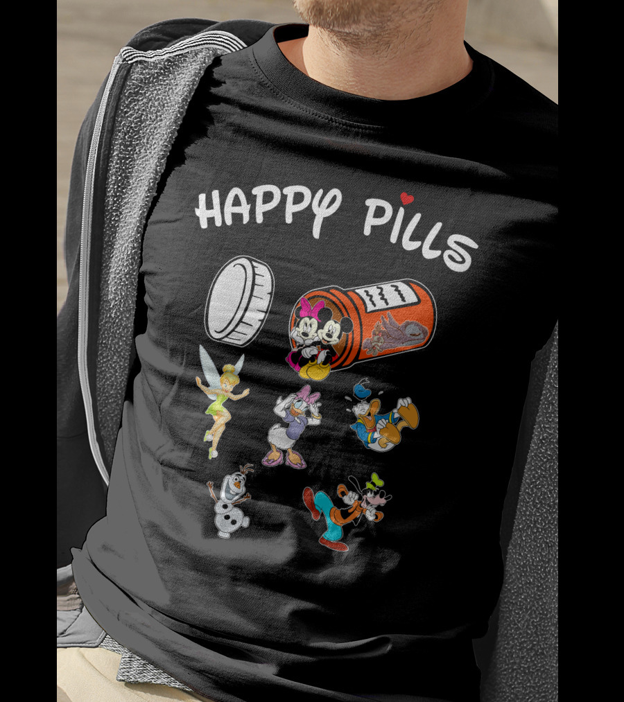 Happy Pills Mickey & Friends Disney Characters T-Shirt