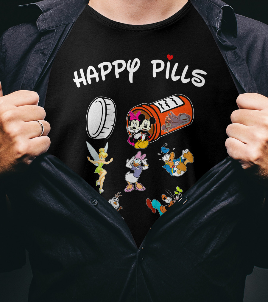 Happy Pills Mickey & Friends Disney Characters T-Shirt