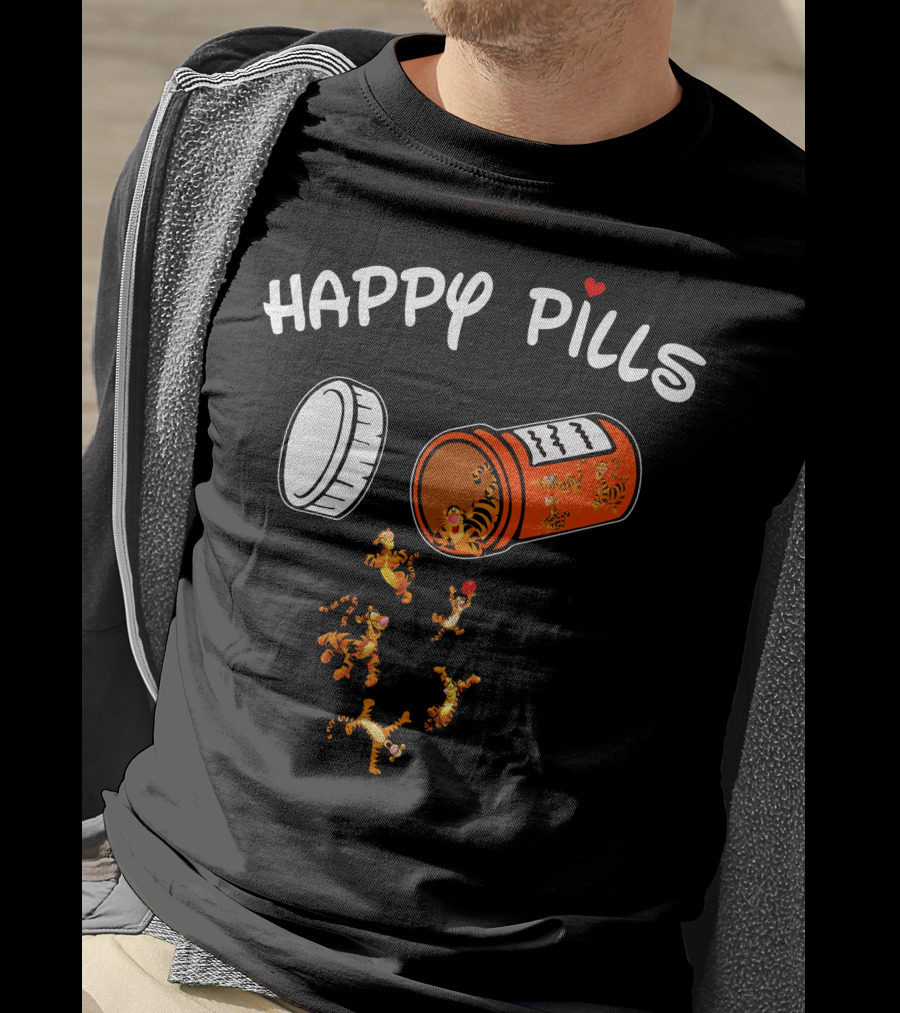 Happy Pills Tigger Capsule Fun T-Shirt