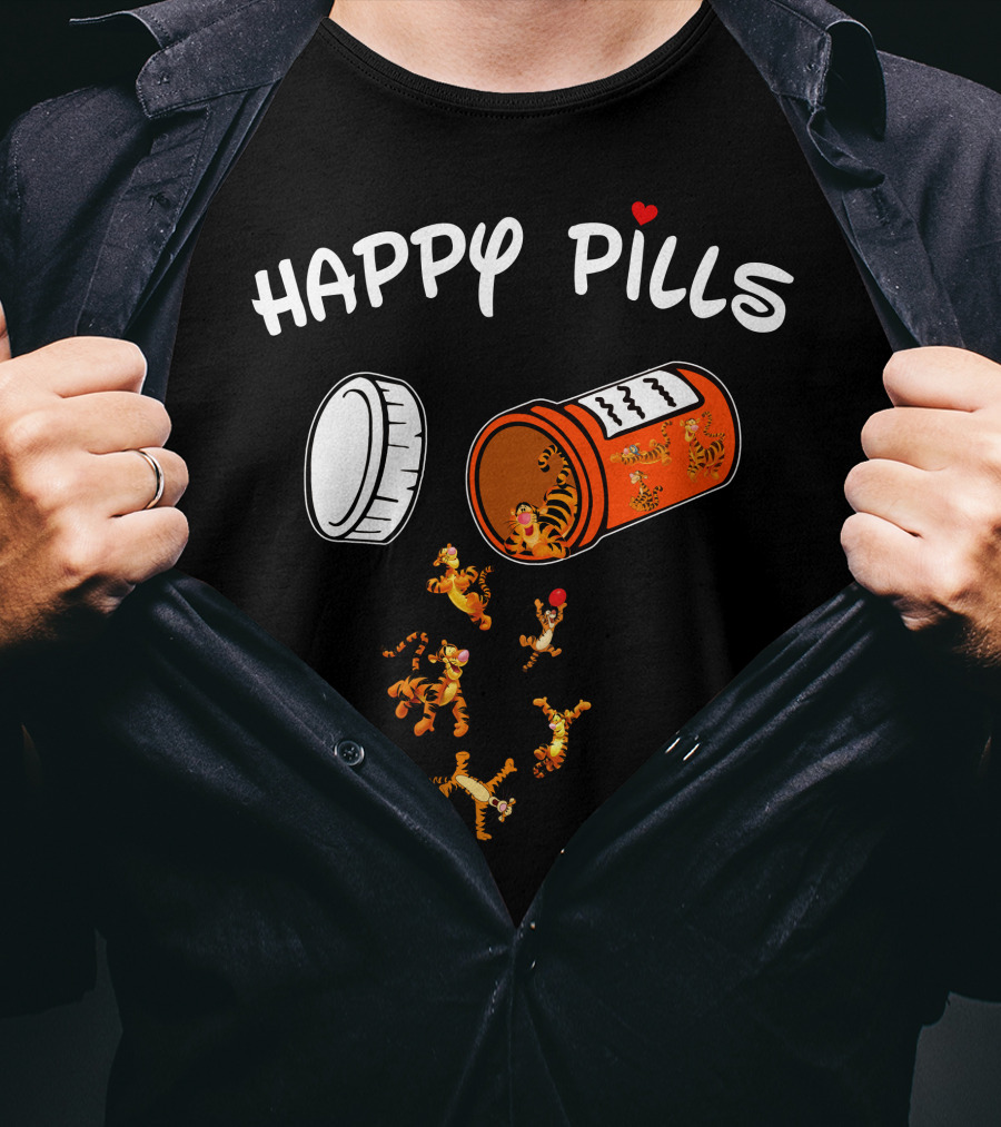 Happy Pills Tigger Capsule Fun T-Shirt