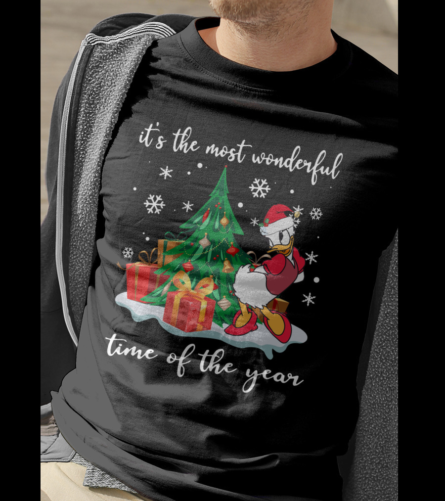 It's The Most Wonderful Time Of The Year Daisy Christmas Tree And Gifts T-Shirt