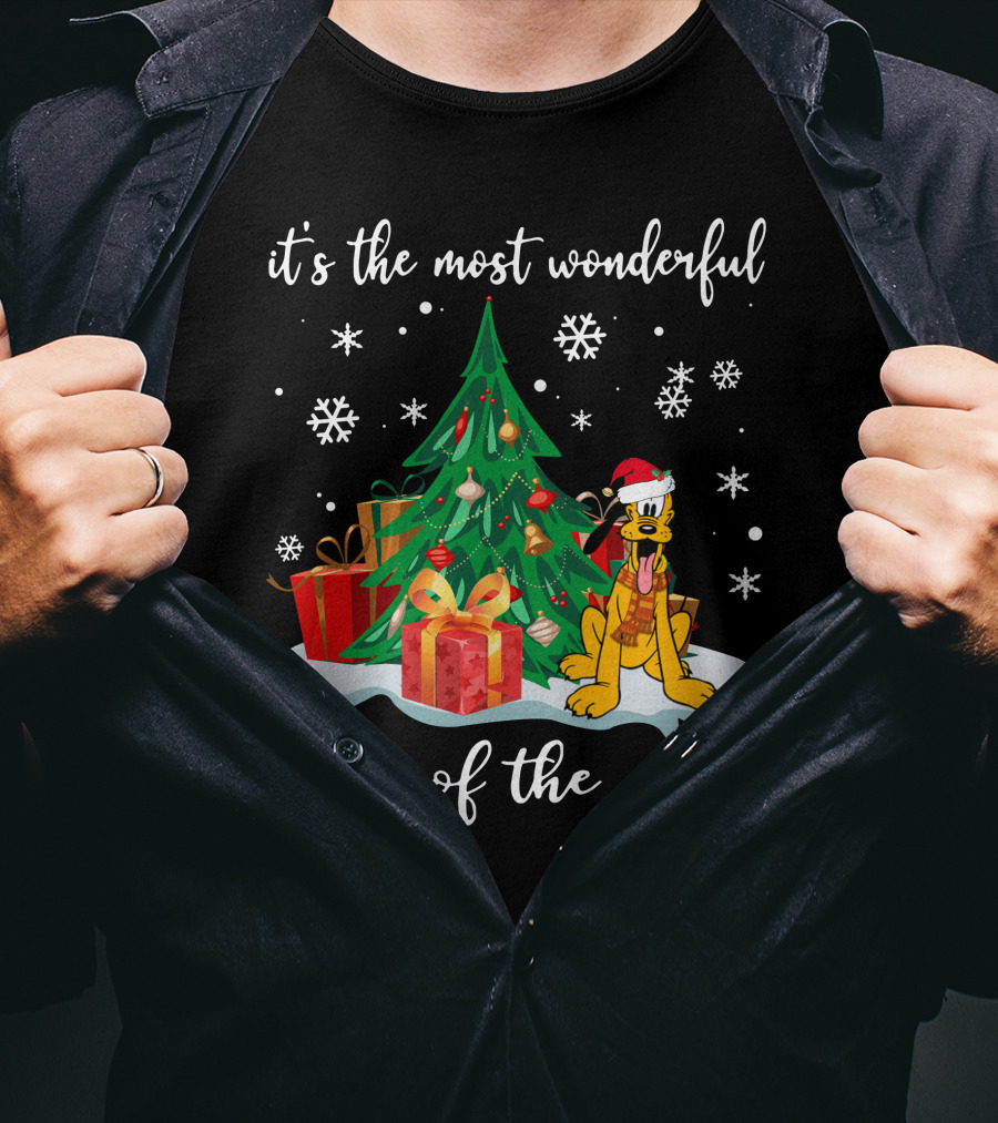 It's The Most Wonderful Time Of The Year Christmas Pluto T-Shirt