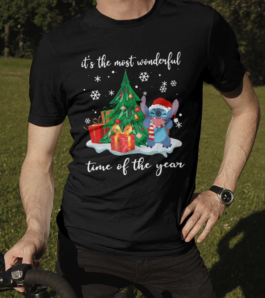It's The Most Wonderful Time Of The Year Stitch Christmas Tree And Presents T-Shirt